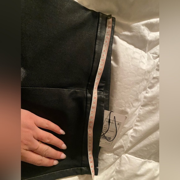 Theory Women's Urban Leather Slim Kick Pants - Black 4 - Picture 6 of 14